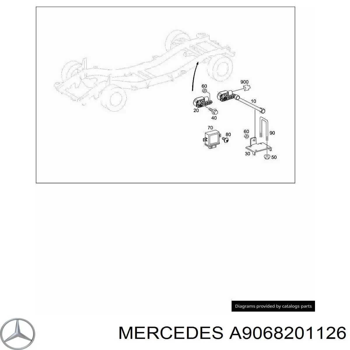 A9068201126 Mercedes unidad de control, iluminación