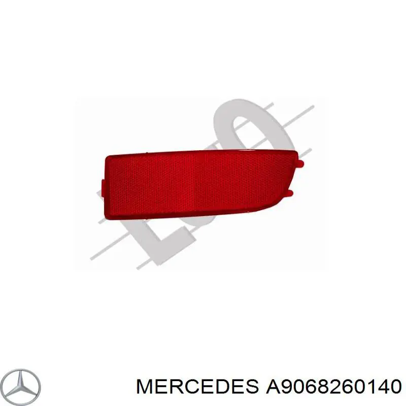 Deflector parachoques trasero derecho Mercedes A9068260140 precio, desde 14,25 EUR