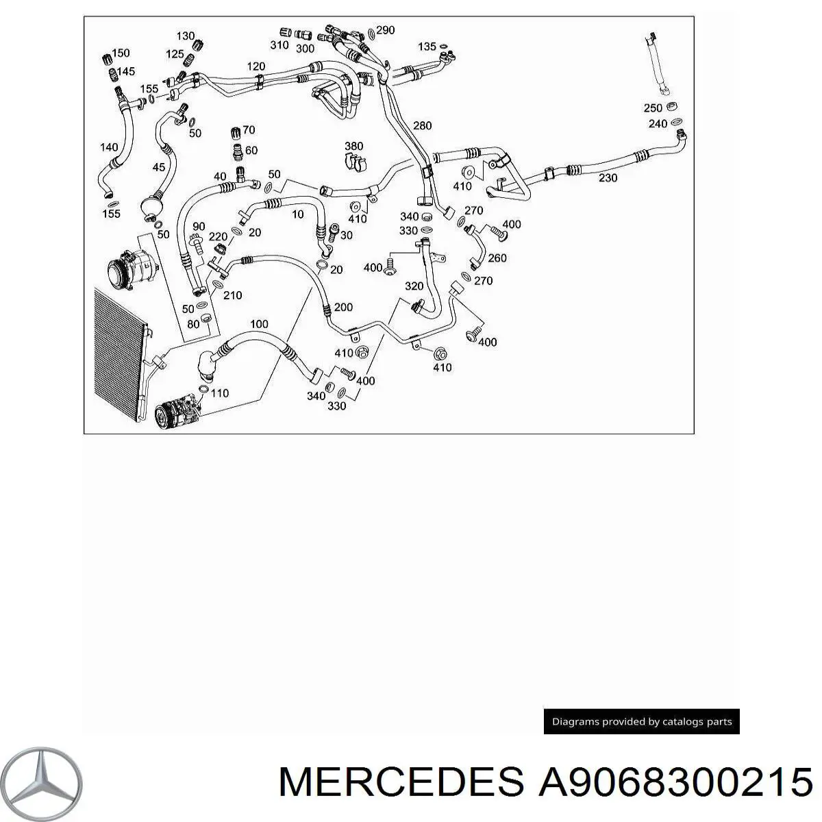 Manguera de aire acondicionado de evaporador al compresor Mercedes A9068305015 precio, desde 92,93 EUR