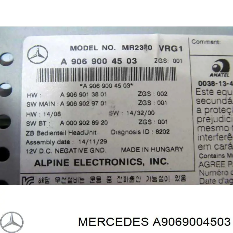 A9069005103 Mercedes Radio AM/FM