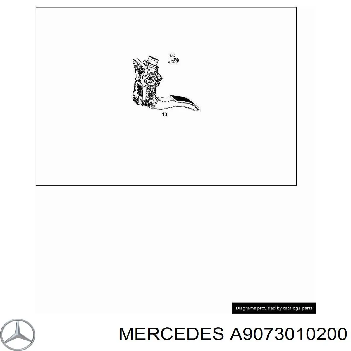 A9073010200 Mercedes pedal de acelerador