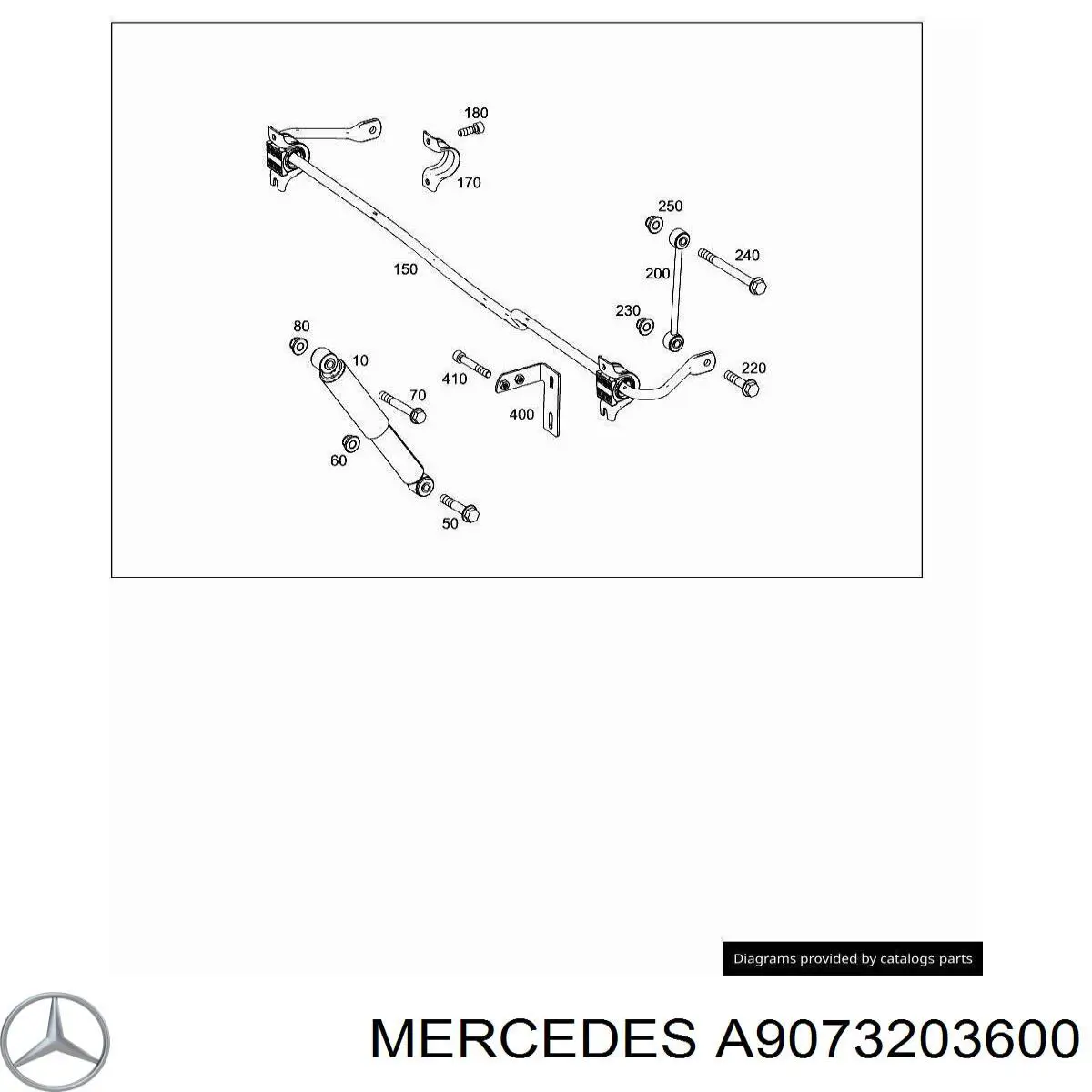 Soporte de barra estabilizadora trasera para Mercedes Sprinter (907)