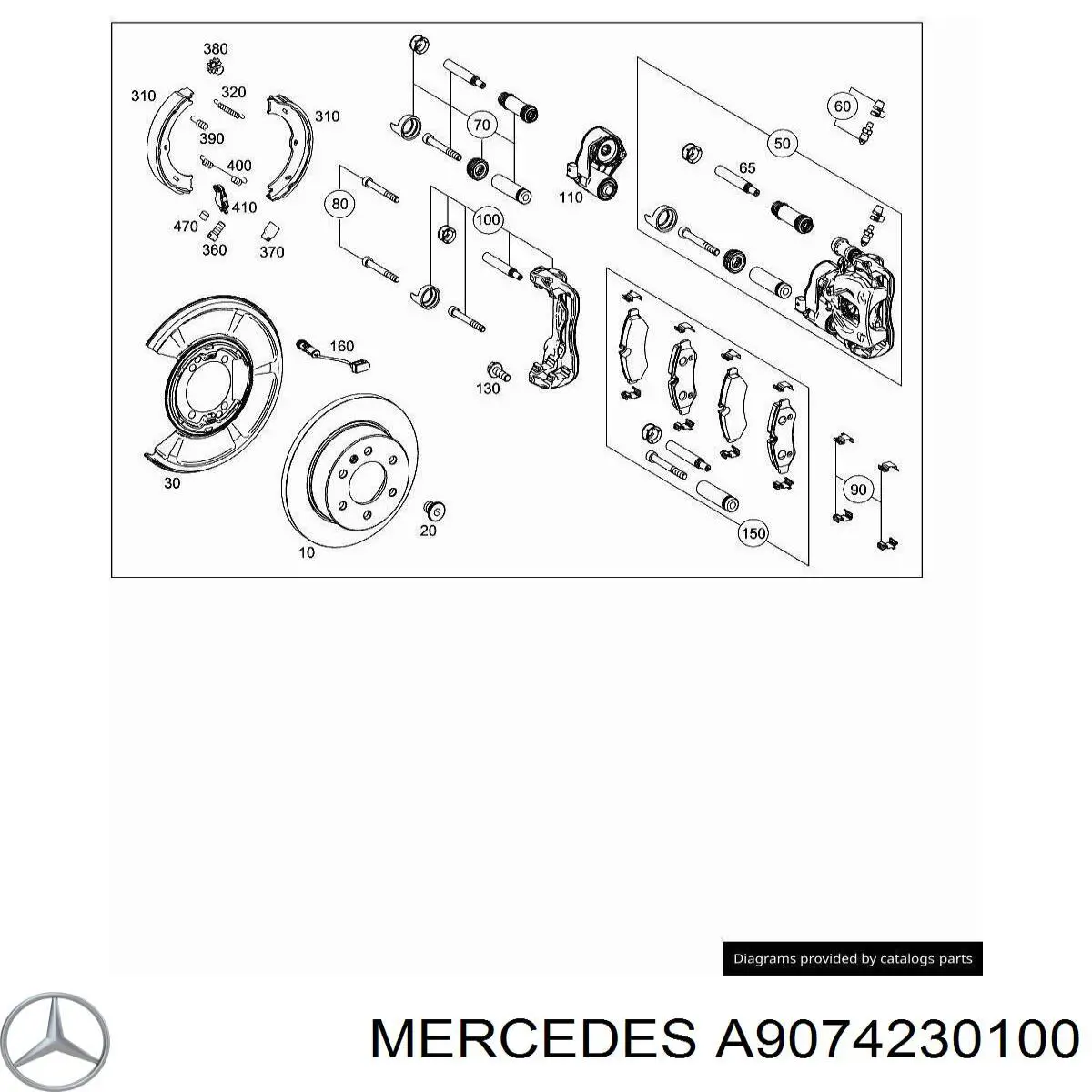 Comprar A9074230100 Mercedes Disco de freno trasero