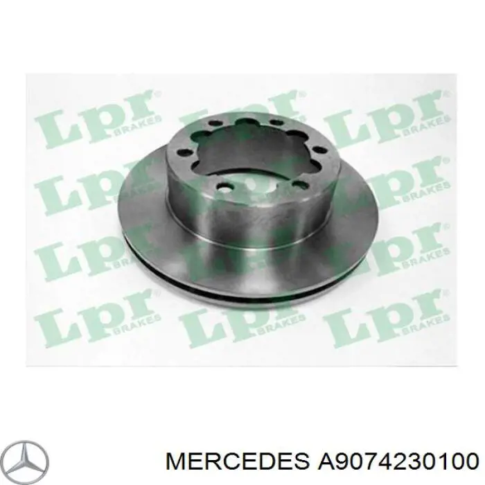 A9074230100 Mercedes disco de freno trasero