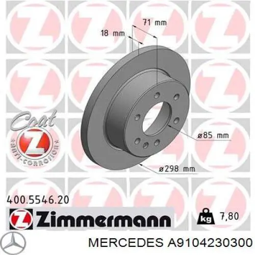 Precio del repuesto Frenos traseros Sprinter  camión plataforma/chasis