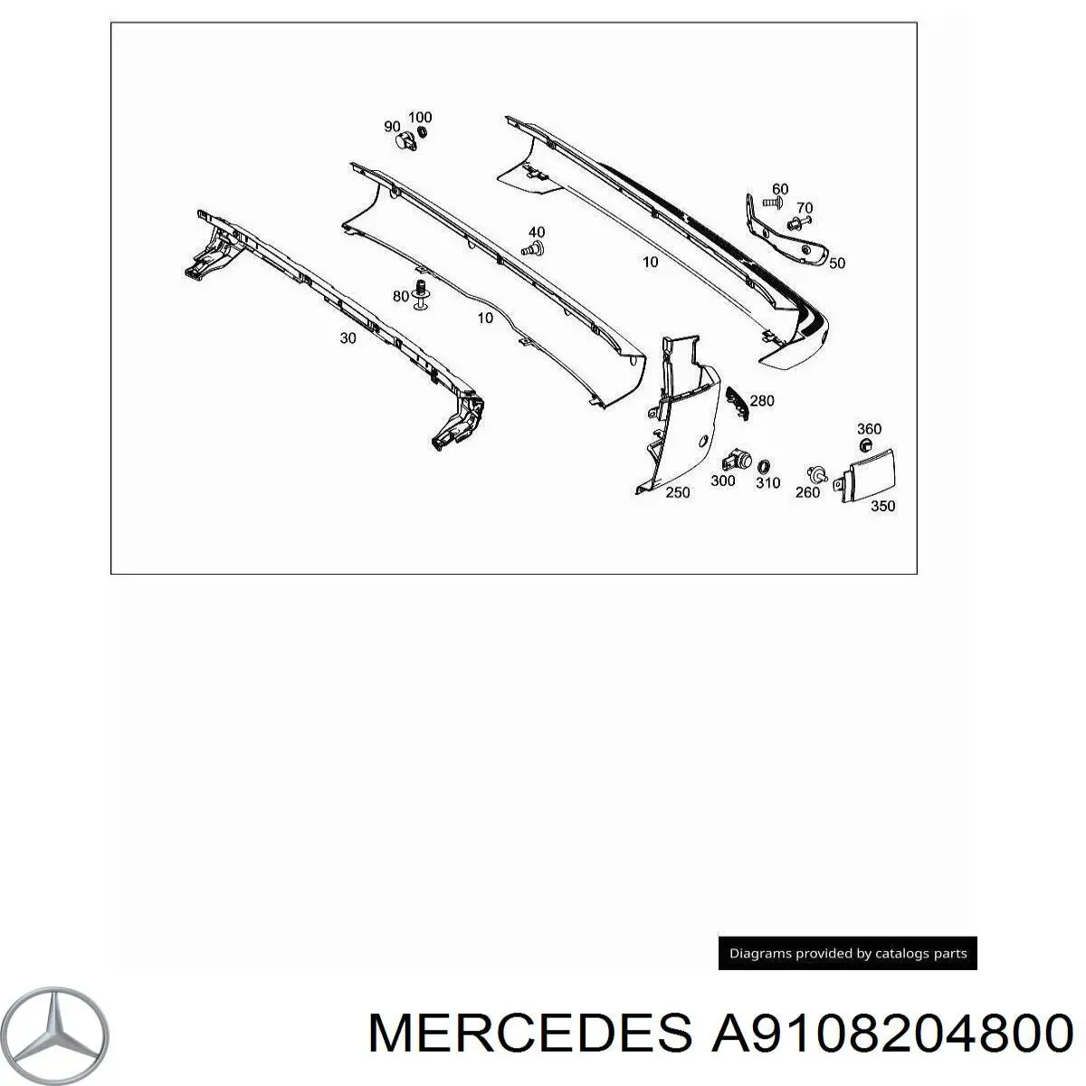Reflector, paragolpes trasero, izquierdo para Mercedes Sprinter (907, 910)