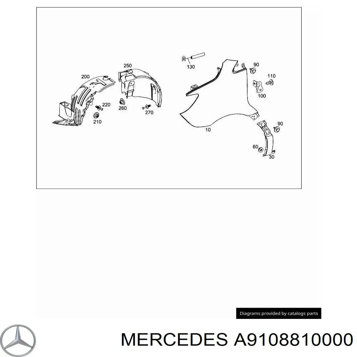 Guardabarros delantero izquierdo para Mercedes Sprinter (907)