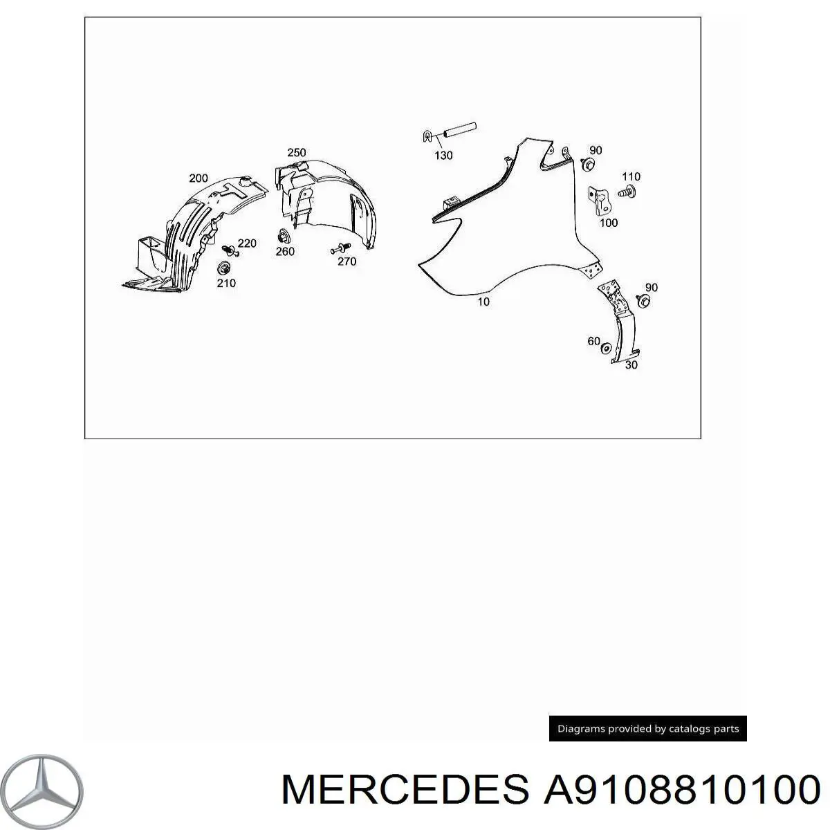 Guardabarros delantero derecho para Mercedes Sprinter (907)