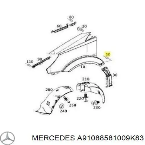 A91088581009K83 Mercedes Paragolpes delantero