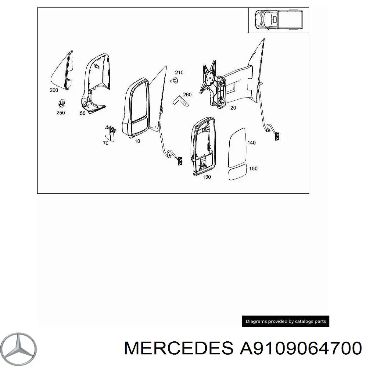 Luz intermitente de espejo retrovisor izquierdo Mercedes A9109064700 precio, desde 24,40 EUR