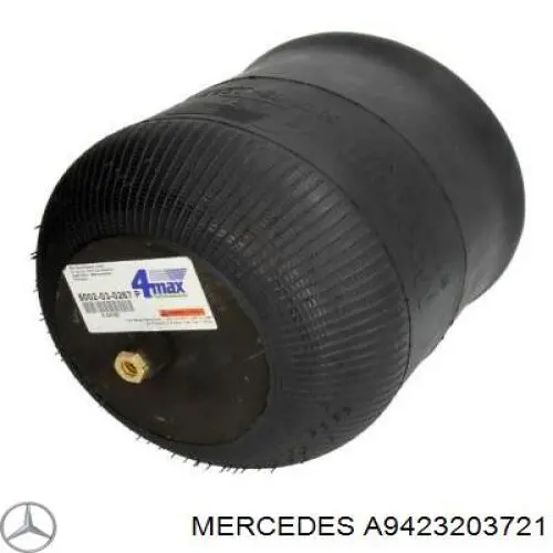 A9423203721 Mercedes muelle neumático, suspensión, eje trasero