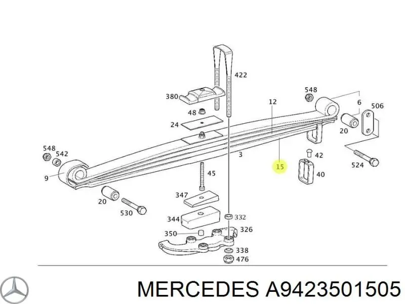 Brazo radial A9423501505 Mercedes