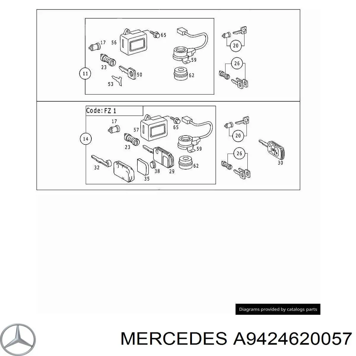  Mercedes A9424620057 precio, desde 27,91 EUR