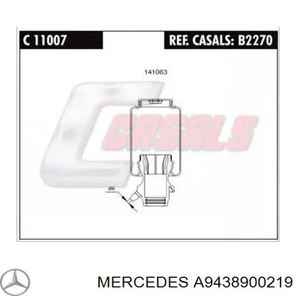 A9438900219 Mercedes amortiguador de cabina (truck)