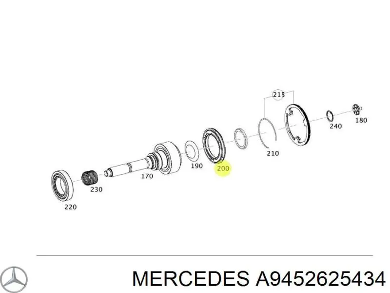 A9452625434 Mercedes anillo sincronizador