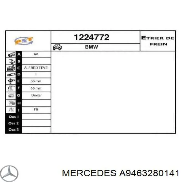 9463280141 Mercedes