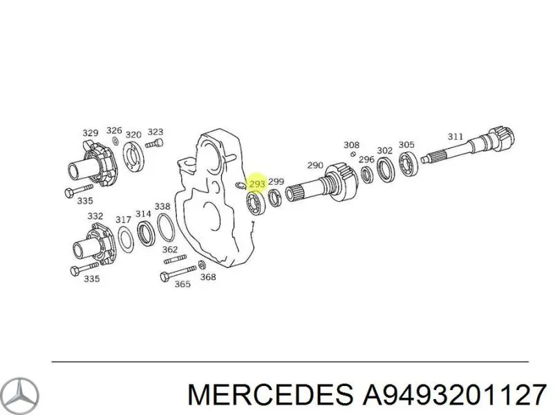 A9493201127 Mercedes soporte de resorte del eje delantero