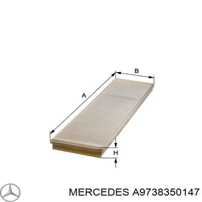 A9738350147 Mercedes filtro habitáculo