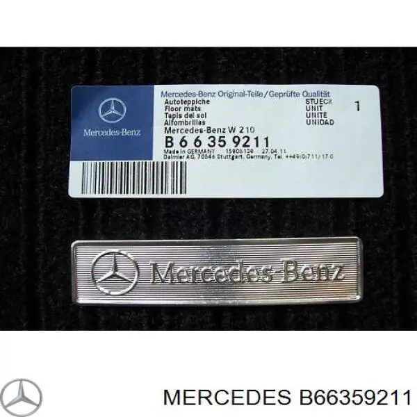 Alfombrillas de coche Mercedes B66359211 precio, desde 93,34 EUR