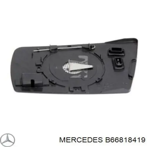 B66818419 Mercedes cristal de espejo retrovisor exterior derecho
