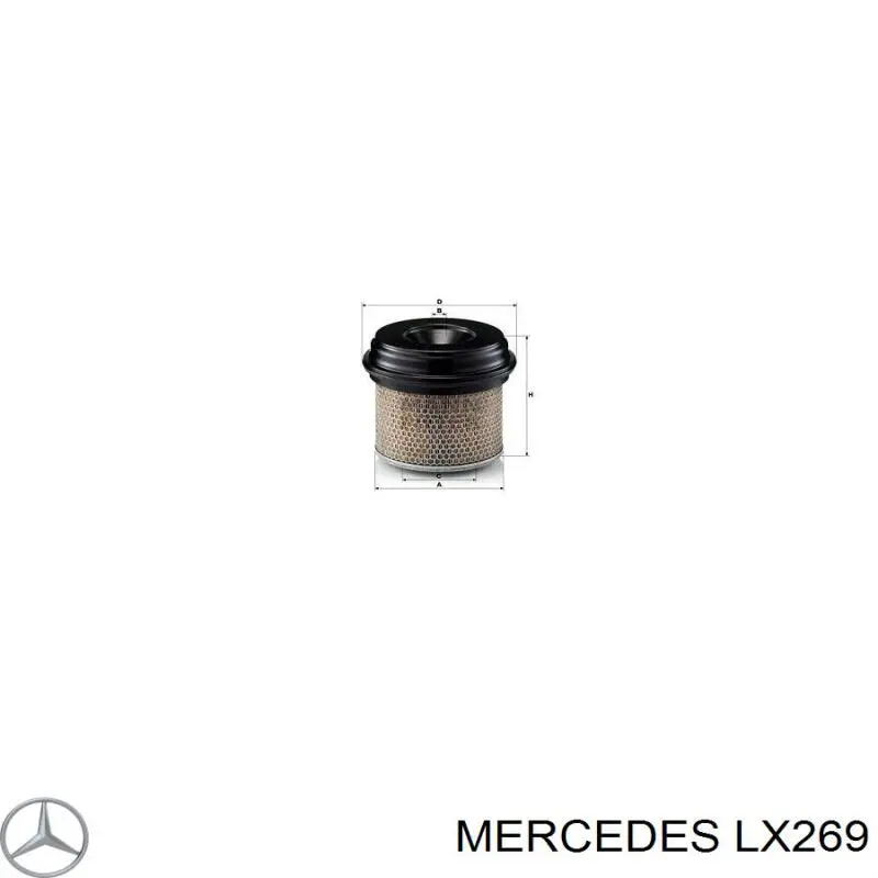 LX269 Mercedes filtro de aire