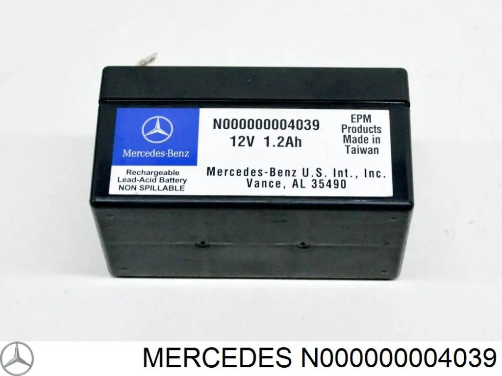 Batería de arranque MERCEDES N000000004039