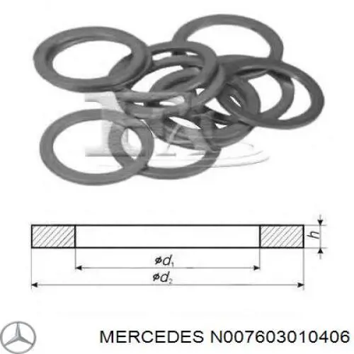 Junta, entrada aceite (turbocompresor) para Mercedes C (W202)