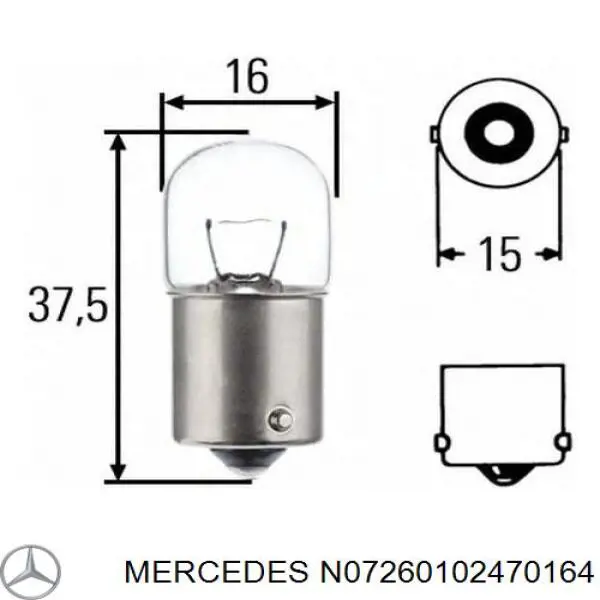 Bombilla N072601024701 Mercedes