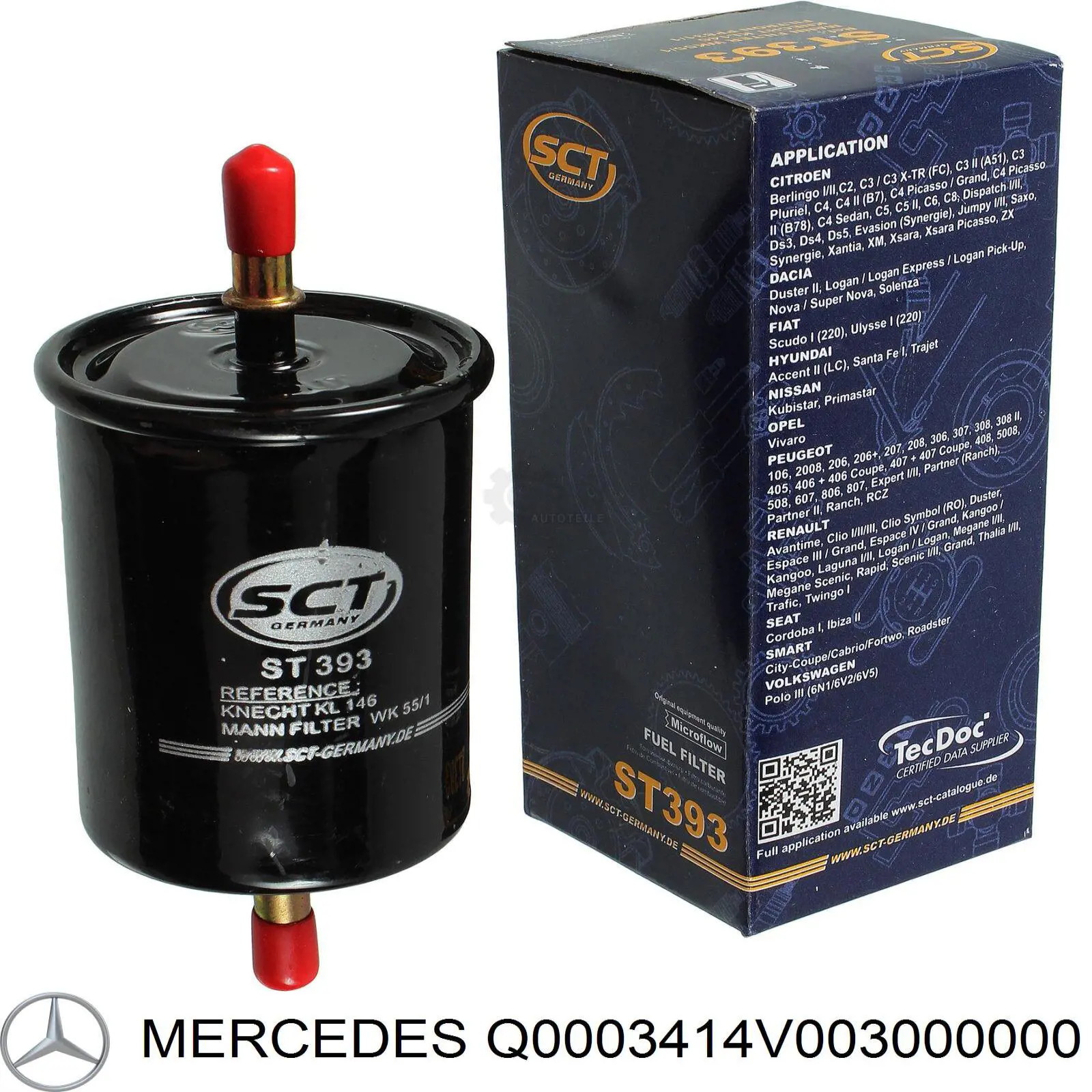 Filtro de combustible Q0003414V003000000 Mercedes