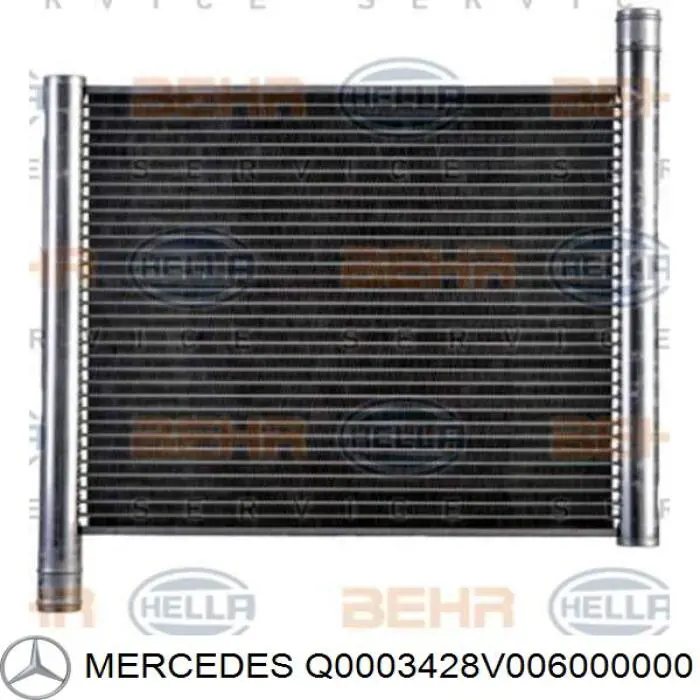 Q0003428V006000000 Mercedes radiador refrigeración del motor