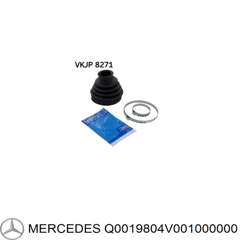 Q0019804V001000000 Mercedes fuelle, árbol de transmisión trasero interior