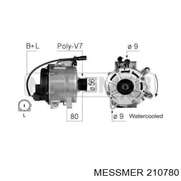 Alternador 94860301505 VAG