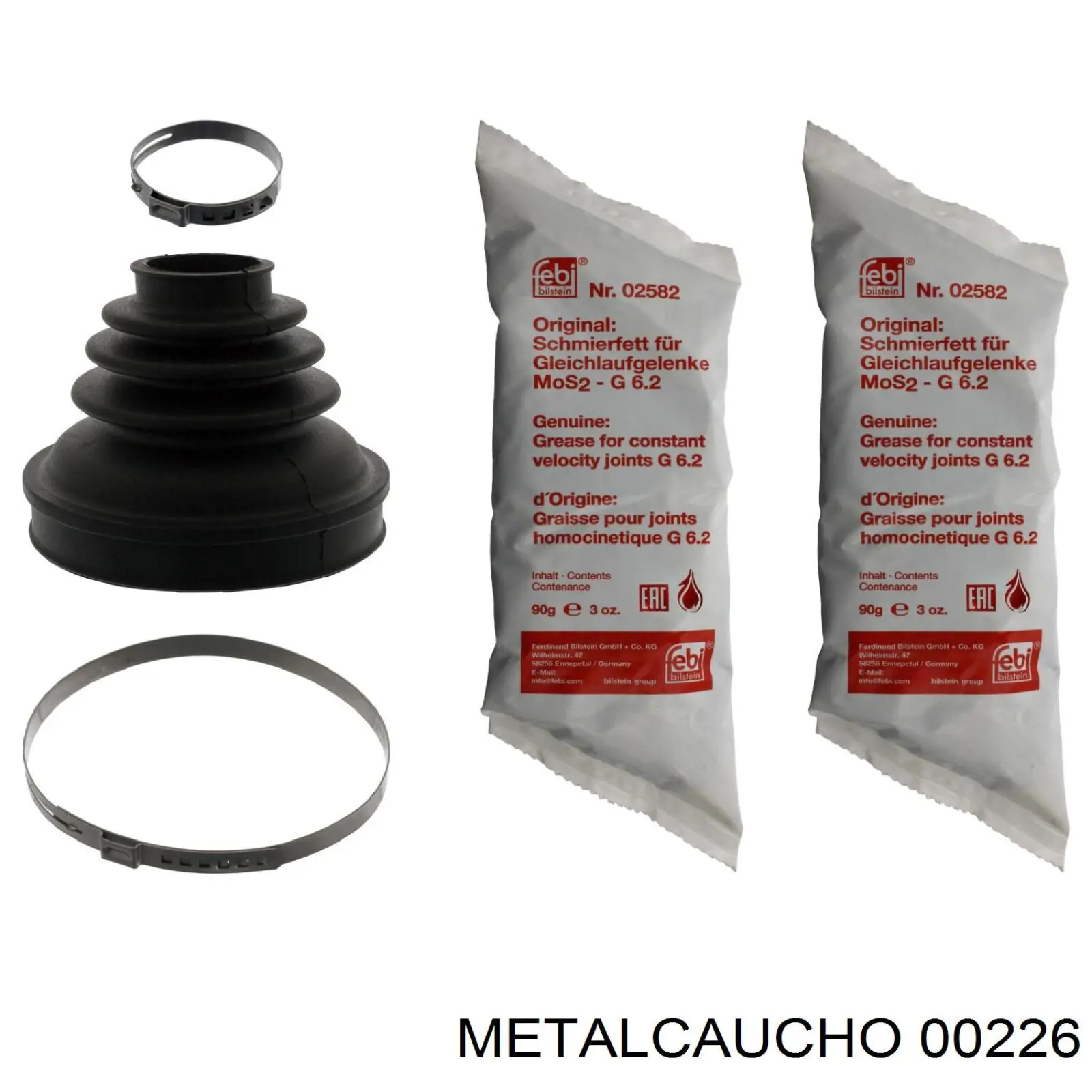 Comprar 00226 Metalcaucho Fuelle de semieje delantero interior
