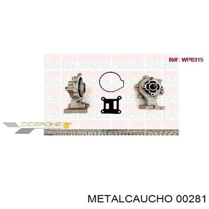 00281 Metalcaucho Soporte de escape