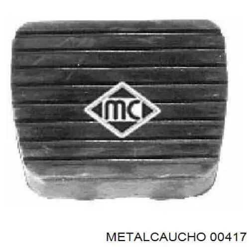 00417 Metalcaucho revestimiento de pedal, pedal de freno