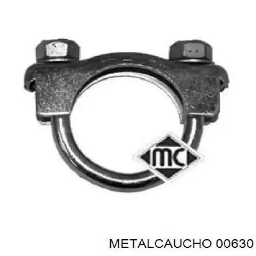 00630 Metalcaucho Abrazadera delantera del silenciador