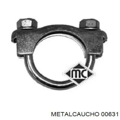 00631 Metalcaucho Abrazadera delantera del silenciador