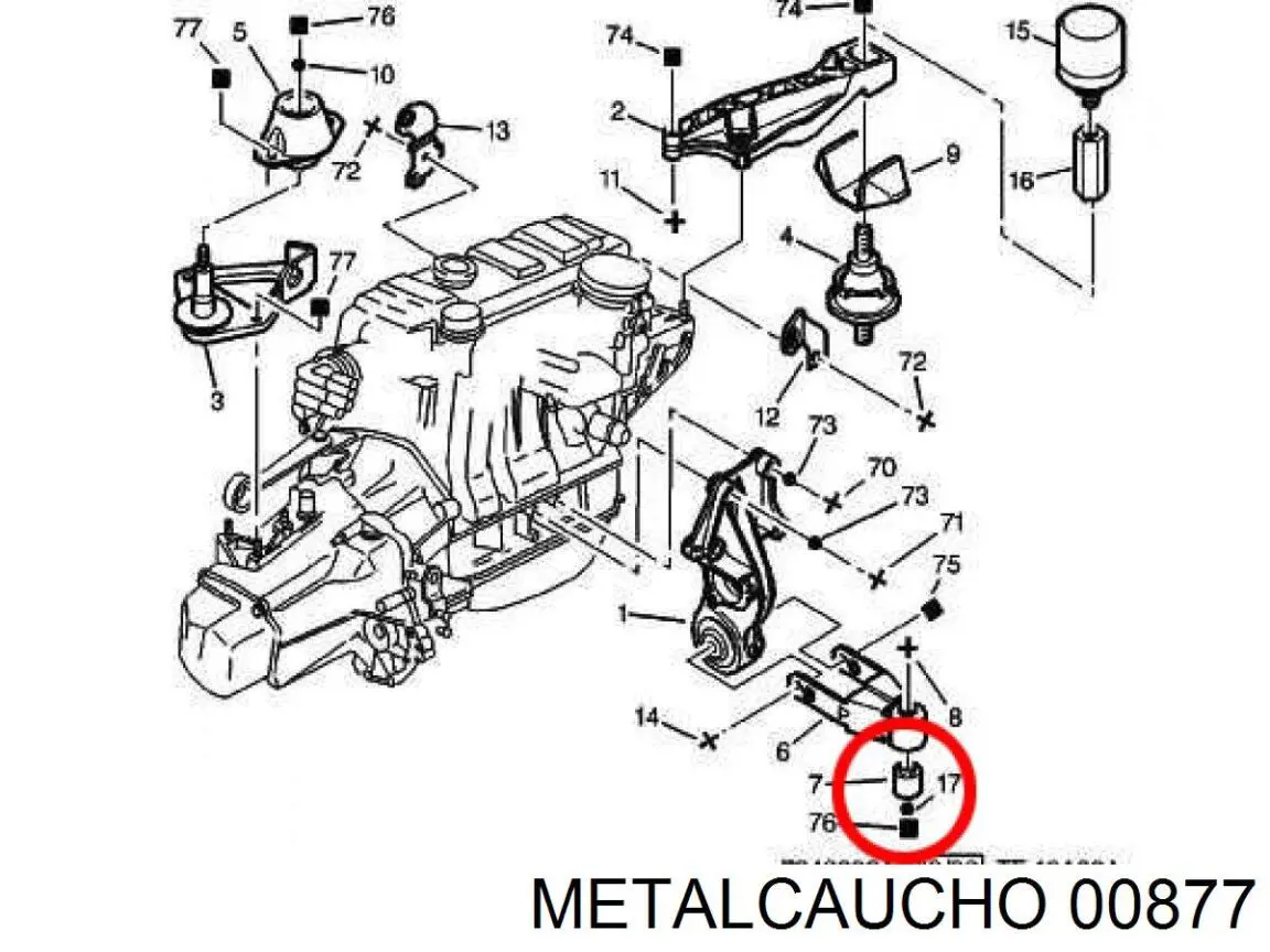 Comprar 031411 Cautex Silentblock del soporte trasero del motor