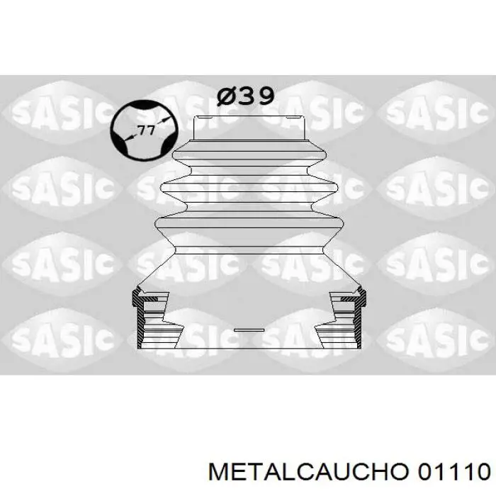 01110 Metalcaucho fuelle, árbol de transmisión delantero interior