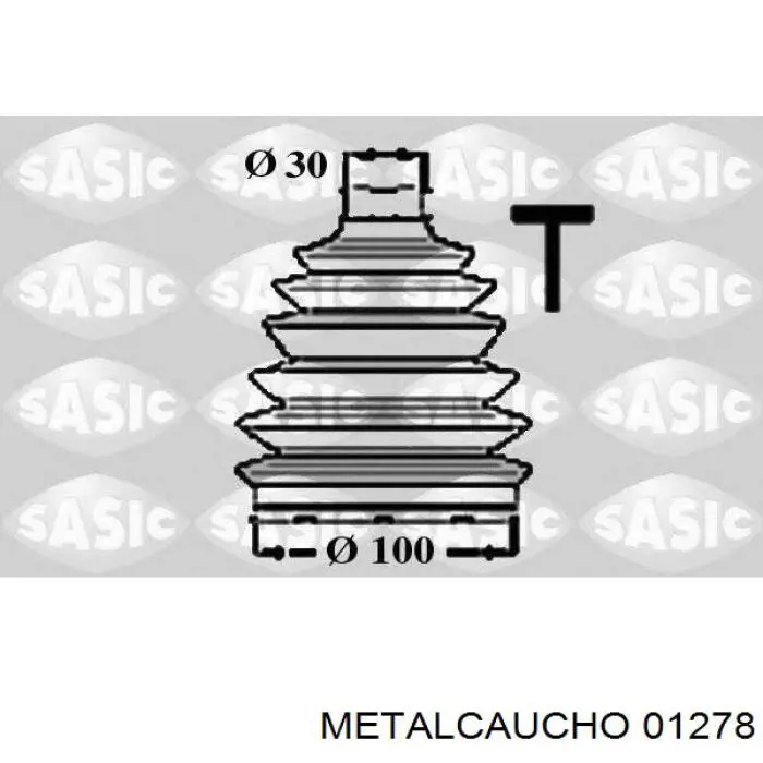 01278 Metalcaucho fuelle, árbol de transmisión delantero exterior