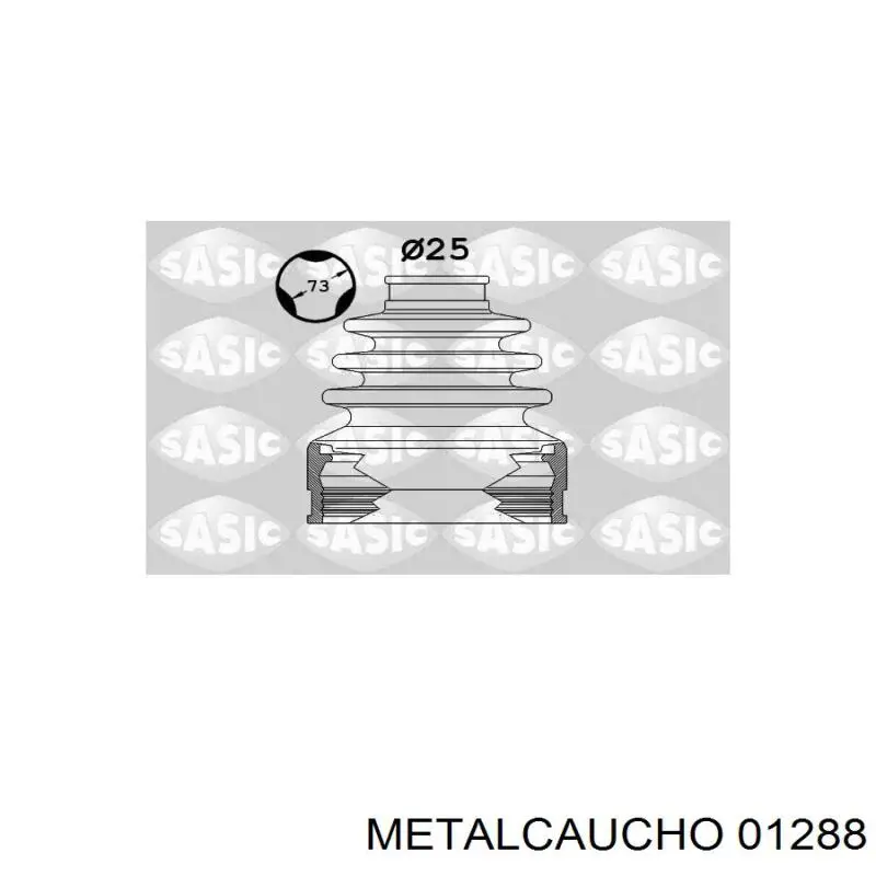 01288 Metalcaucho fuelle, árbol de transmisión delantero interior