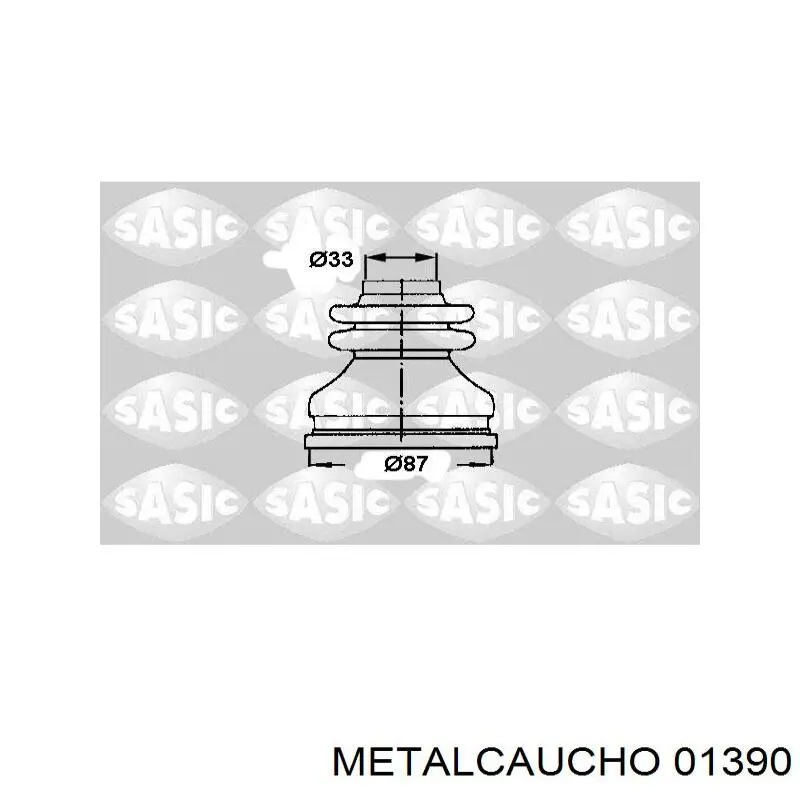 01390 Metalcaucho fuelle, árbol de transmisión delantero interior izquierdo