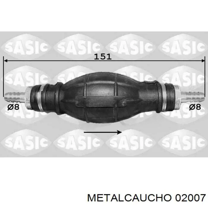 Pera de cebado manual de combustible 955369 Cautex