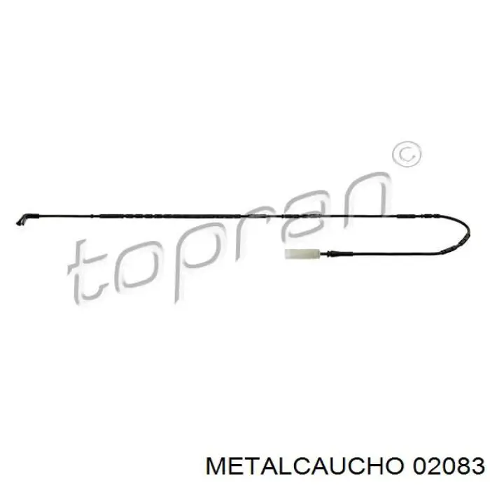 02083 Metalcaucho contacto de aviso, desgaste de los frenos, trasero