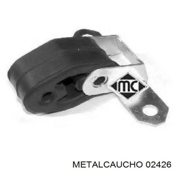 02426 Metalcaucho soporte, silenciador