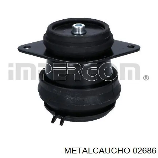 02686 Metalcaucho soporte, motor, trasero, derecho