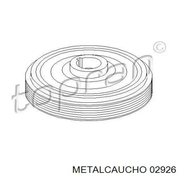 Polea del cigüeñal Metalcaucho 02926 precio, desde 40,69 EUR