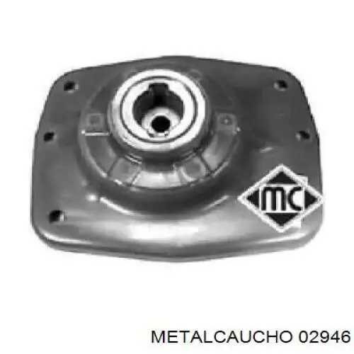 02946 Metalcaucho Soporte del amortiguador delantero derecho