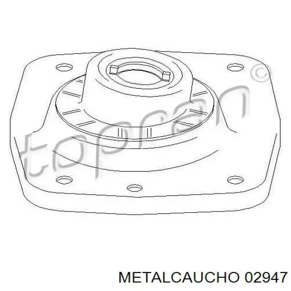 02947 Metalcaucho soporte amortiguador delantero izquierdo