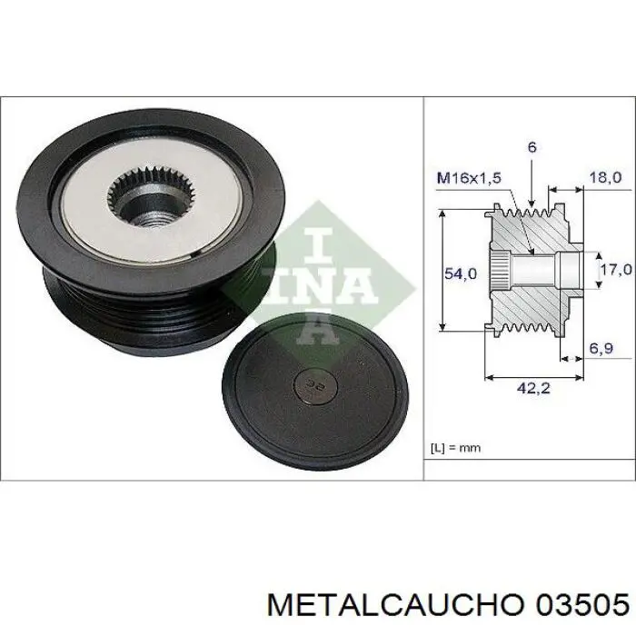 Brida del sistema de refrigeración (triple unión) 955205 Cautex